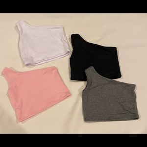Super trendy kids one shoulder tops